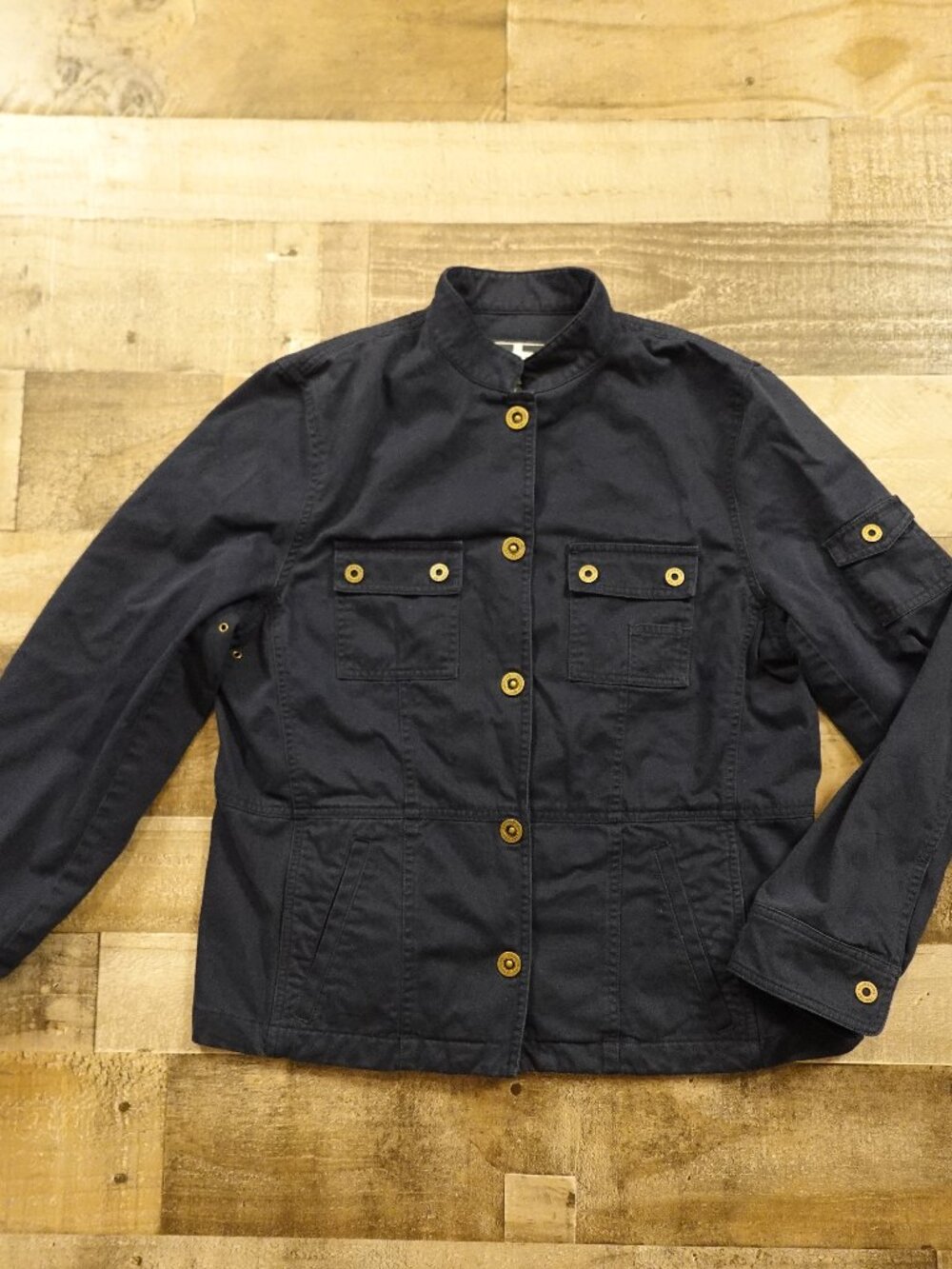Lauren Ralph Lauren Utility Jacket Women's Large‎ Navy Military Safari